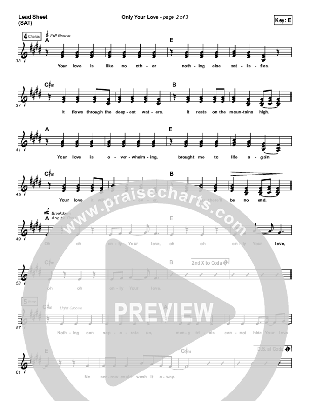 Only Your Love Lead (SAT) (Kari Jobe)
