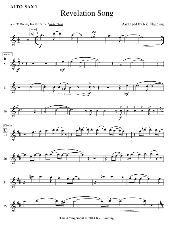 Revelation Song Alto Sax 1/2 (Ric Flauding)
