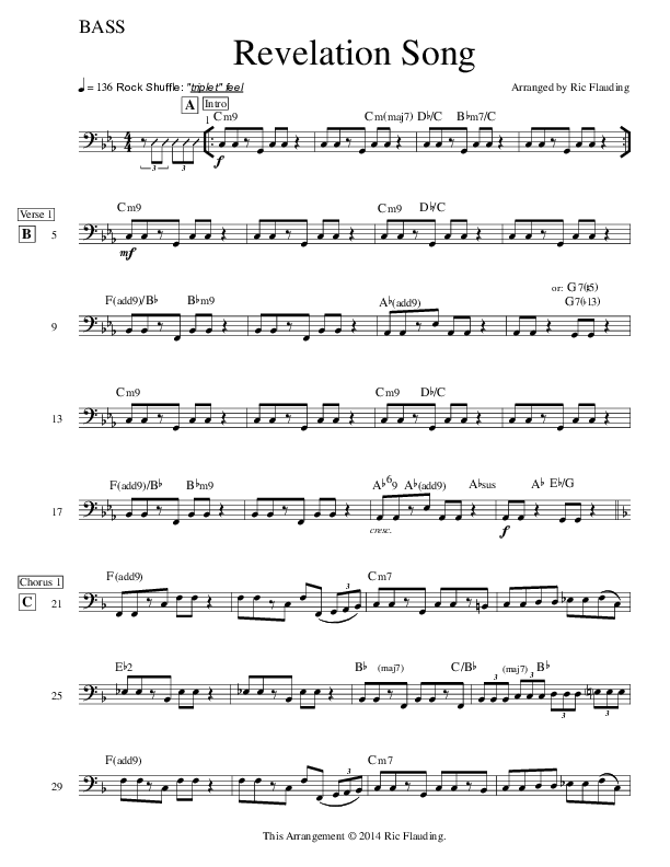 Revelation Song Bass Guitar (Ric Flauding)