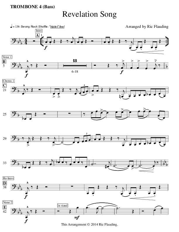 Revelation Song Bass Trombone (Ric Flauding)