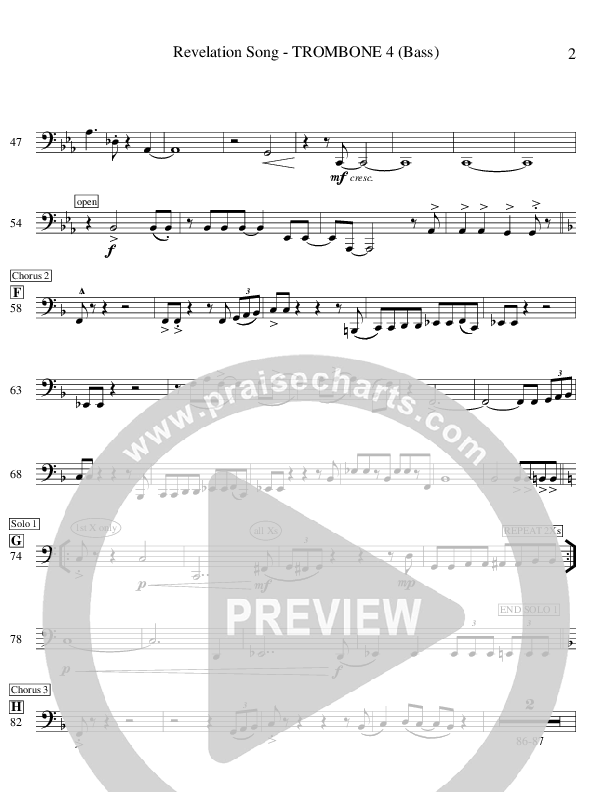 Revelation Song Bass Trombone (Ric Flauding)