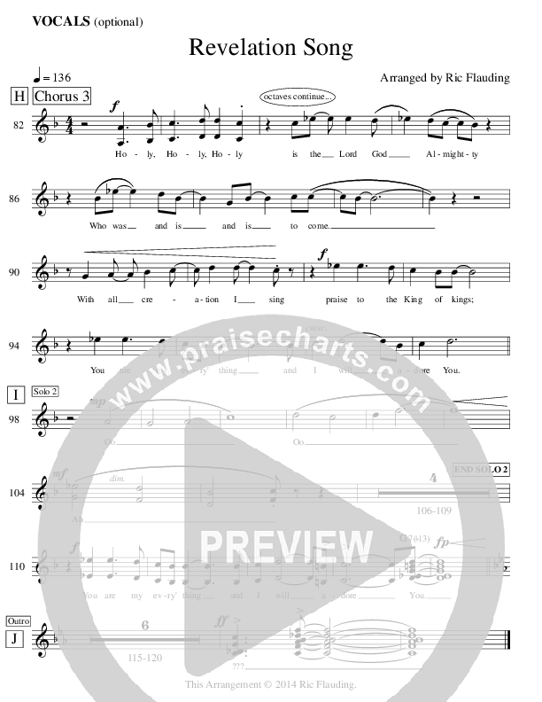 Revelation Song Choir Sheet (Ric Flauding)