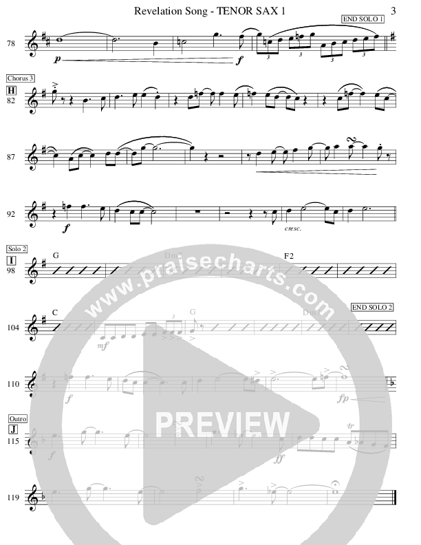 Revelation Song Tenor Sax 1/2 (Ric Flauding)