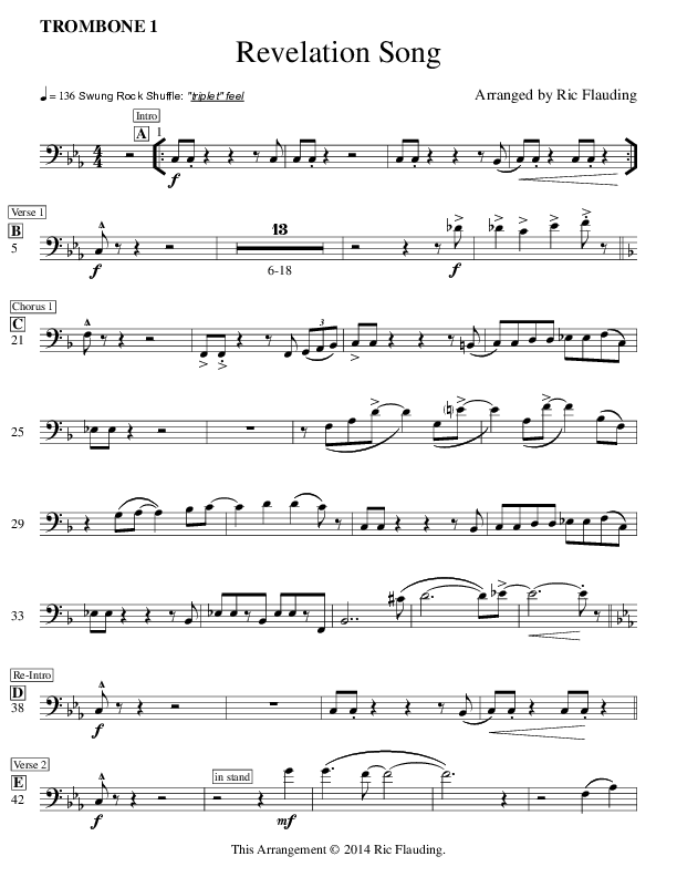 Revelation Song Trombone 1 (Ric Flauding)