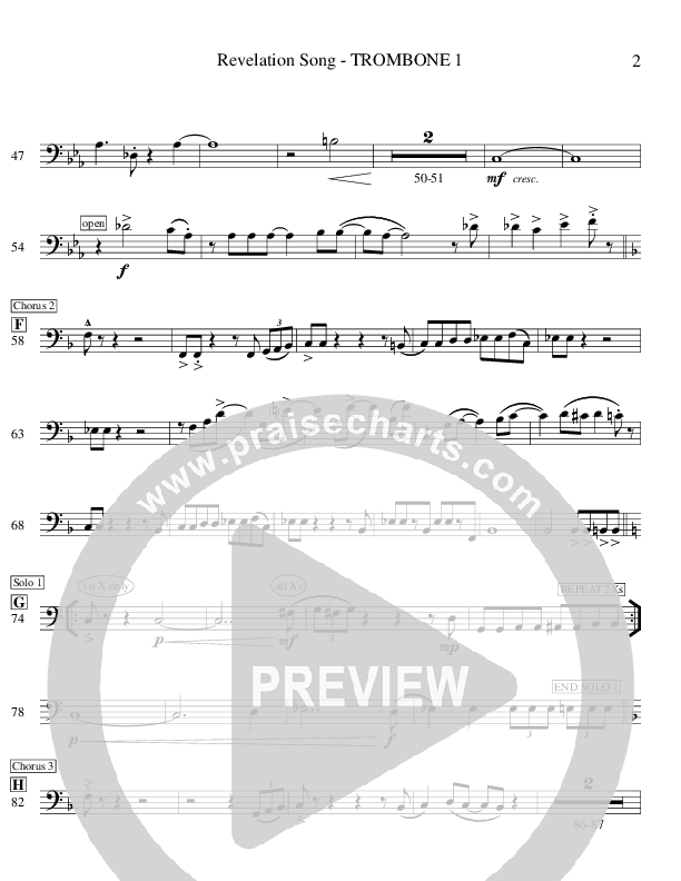 Revelation Song Trombone 1 (Ric Flauding)