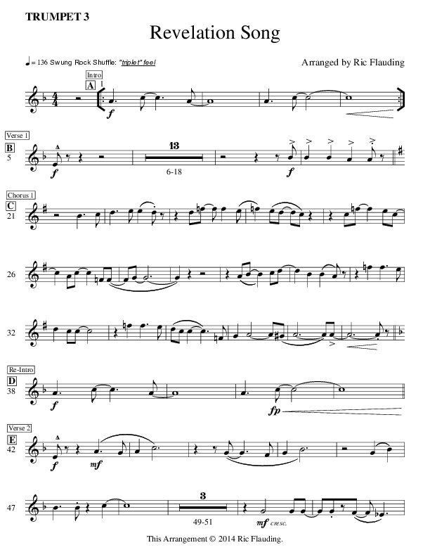 Revelation Song Trumpet 3/4 (Ric Flauding)
