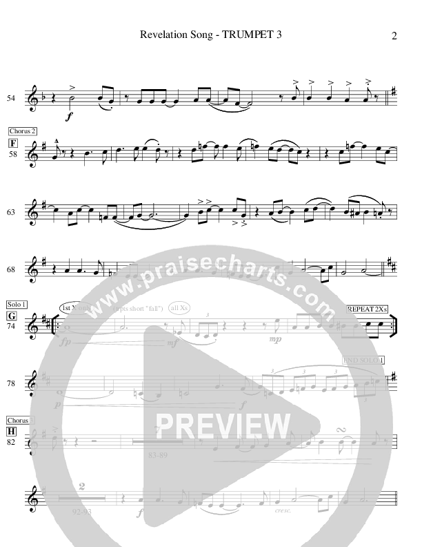 Revelation Song Trumpet 3/4 (Ric Flauding)