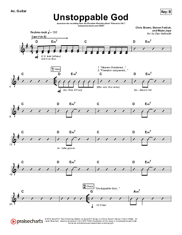 Unstoppable God Acoustic Guitar (Elevation Worship)