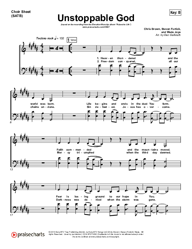 Unstoppable God Choir Vocals (SATB) (Elevation Worship)