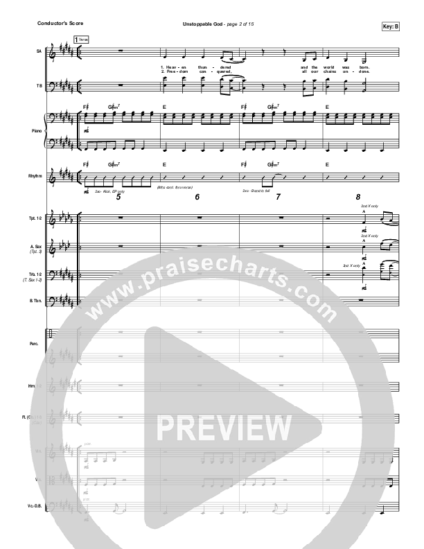 Unstoppable God Conductor's Score (Elevation Worship)