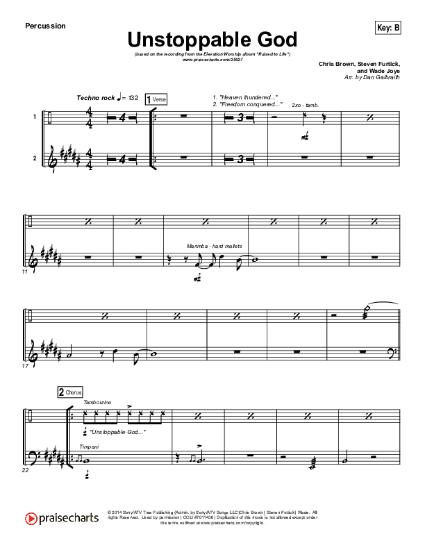 Unstoppable God Percussion (Elevation Worship)