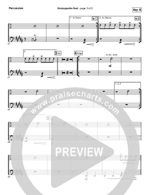 Unstoppable God Percussion (Elevation Worship)