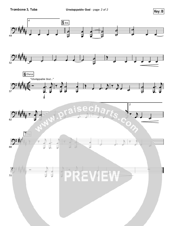 Unstoppable God Trombone 3/Tuba (Elevation Worship)