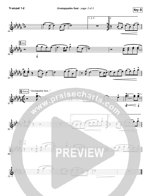 Unstoppable God Trumpet 1,2 (Elevation Worship)