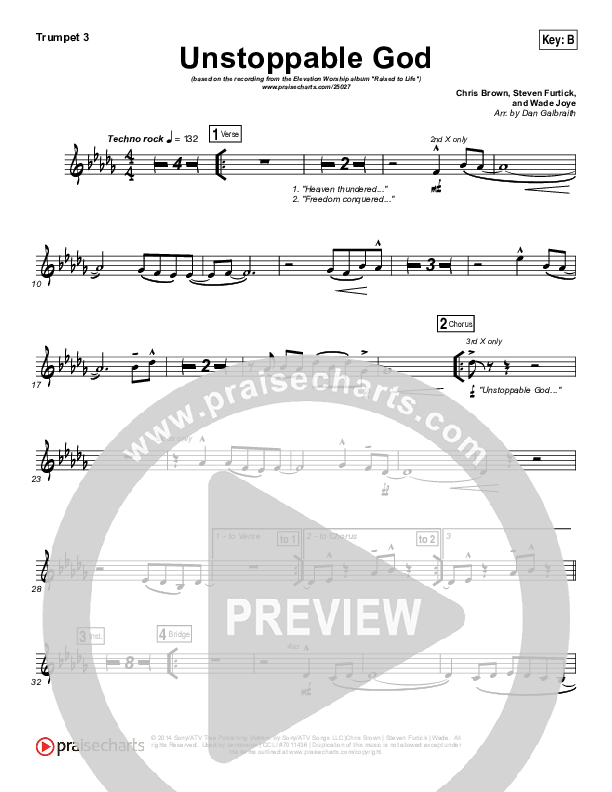 Unstoppable God Trumpet 3 (Elevation Worship)