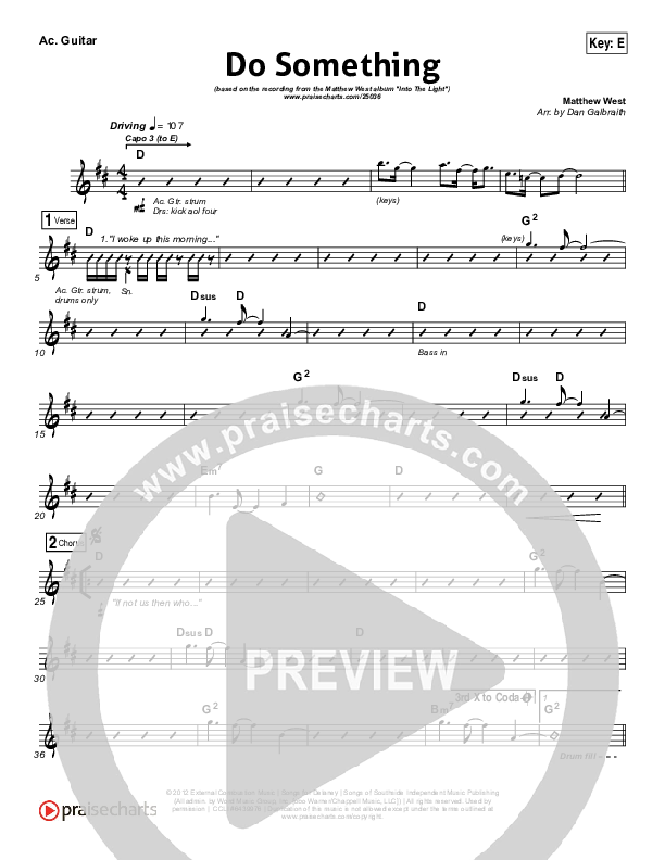 Do Something Rhythm Chart (Matthew West)