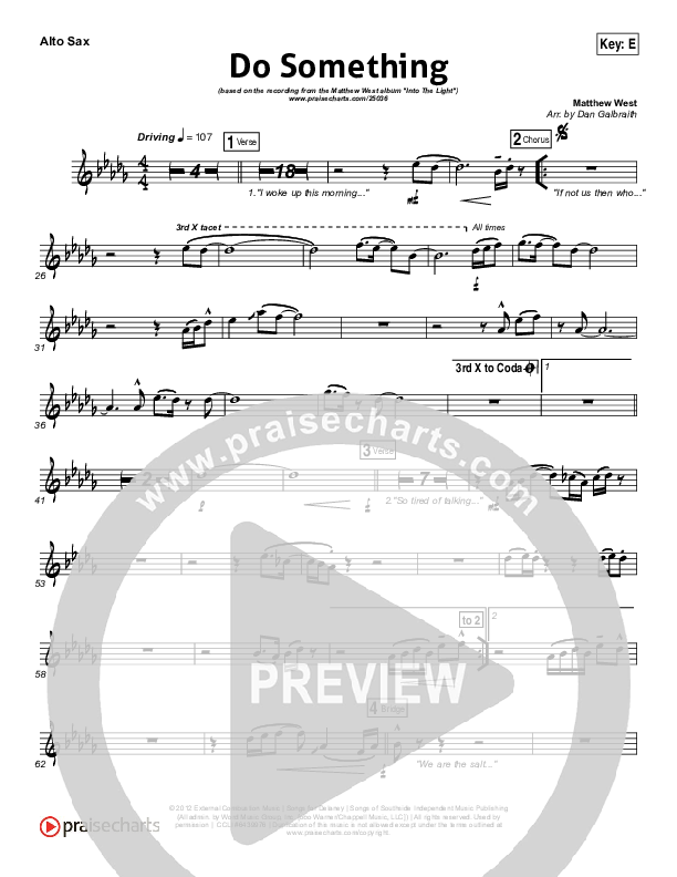 Do Something Alto Sax (Matthew West)