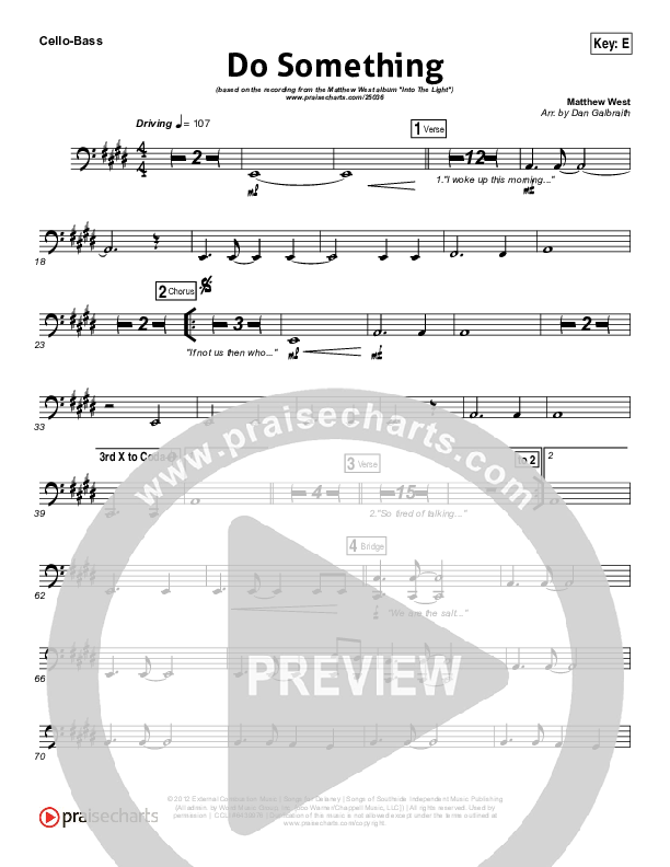 Do Something Cello/Bass (Matthew West)