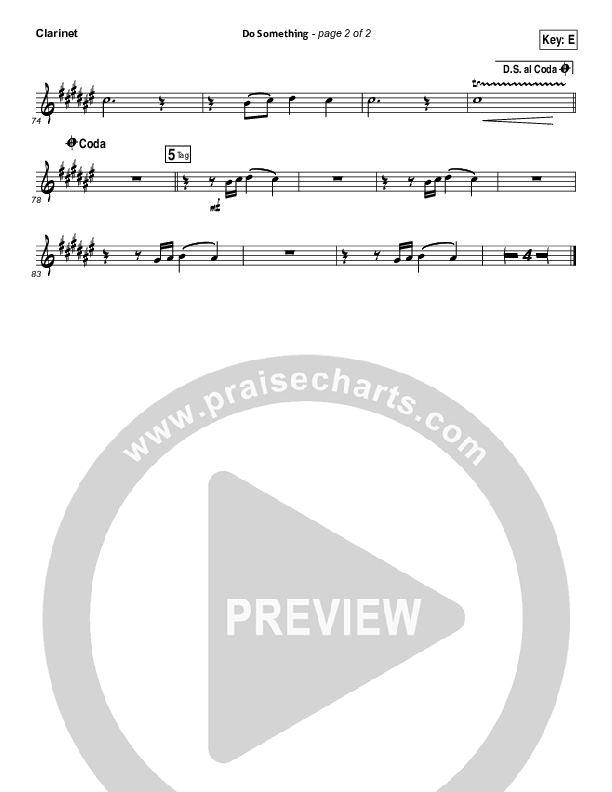 Do Something Clarinet (Matthew West)