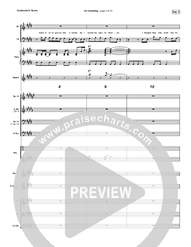 Do Something Conductor's Score (Matthew West)