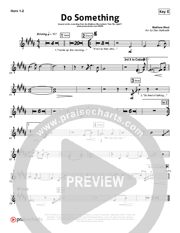 Do Something Brass Pack (Matthew West)