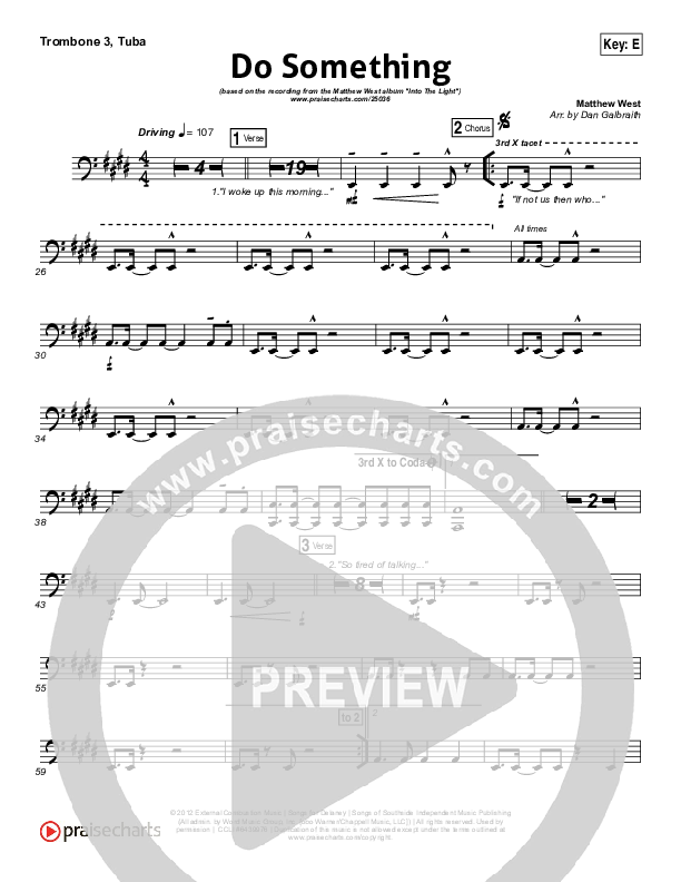 Do Something Trombone 3/Tuba (Matthew West)