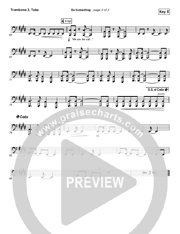 Do Something Trombone 3/Tuba (Matthew West)