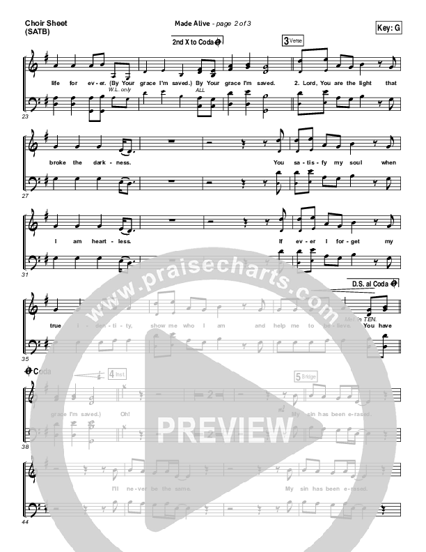 Made Alive Choir Vocals (SATB) (Citizens)