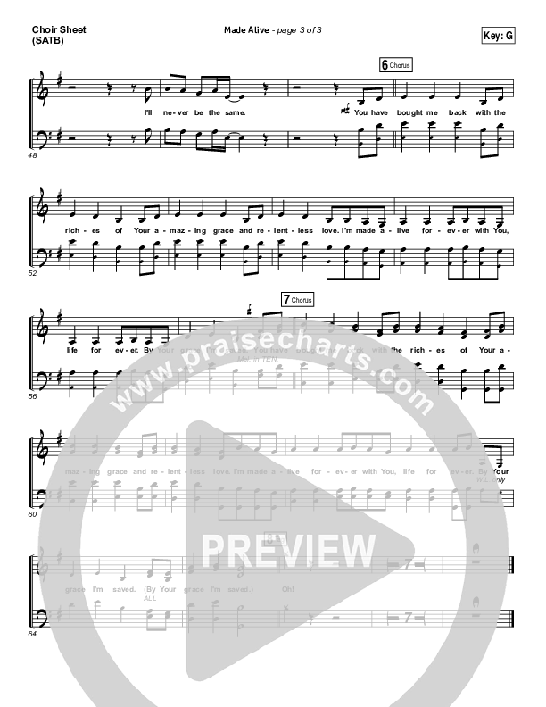 Made Alive Choir Vocals (SATB) (Citizens)