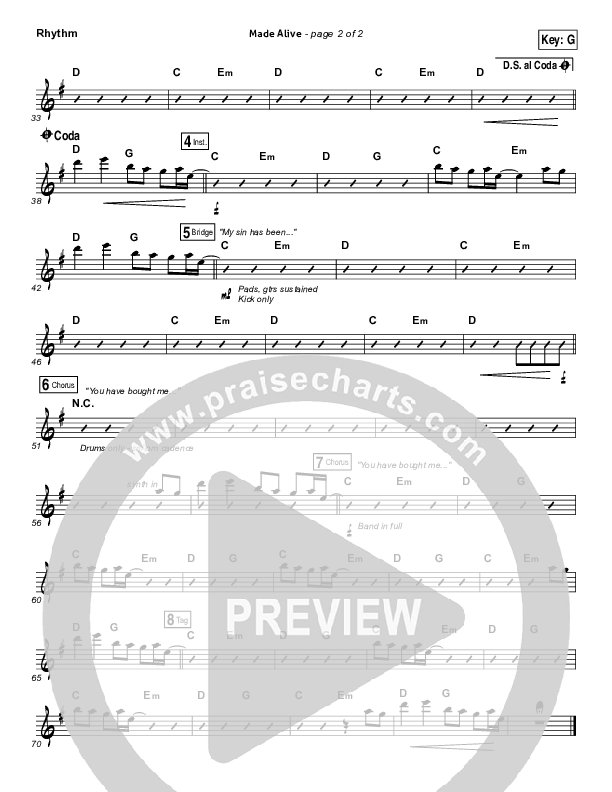 Made Alive Rhythm Chart (Citizens)