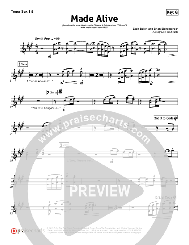Made Alive Tenor Sax 1/2 (Citizens)