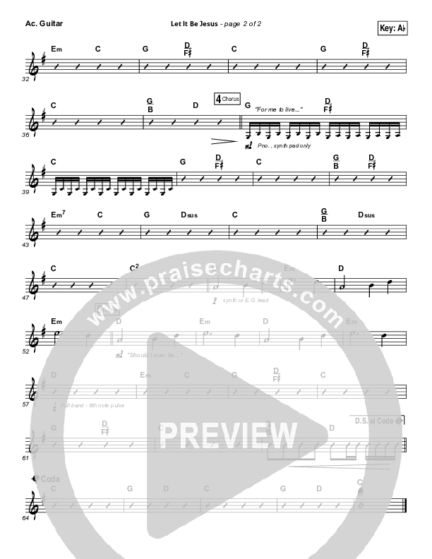 Let It Be Jesus Acoustic Guitar (Christy Nockels / Passion)