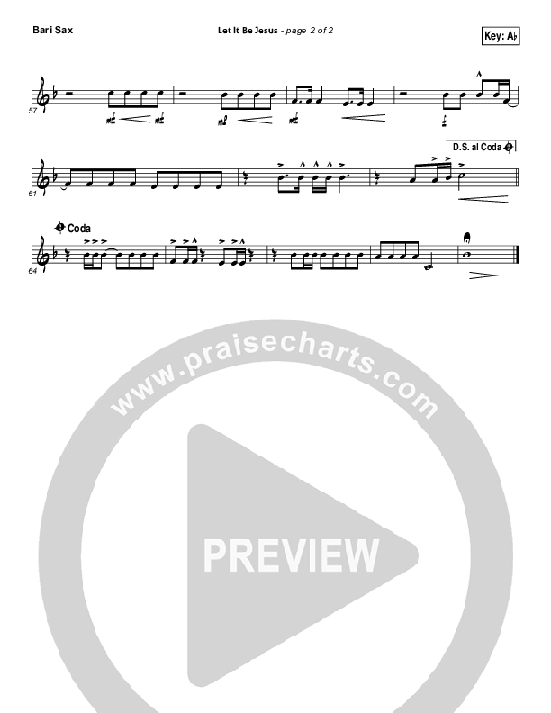 Let It Be Jesus Bari Sax (Christy Nockels / Passion)