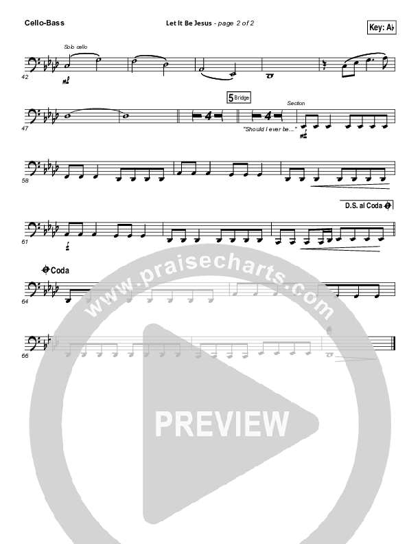 Let It Be Jesus Cello/Bass (Christy Nockels / Passion)