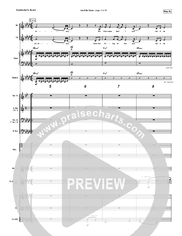 Let It Be Jesus Conductor's Score (Christy Nockels / Passion)