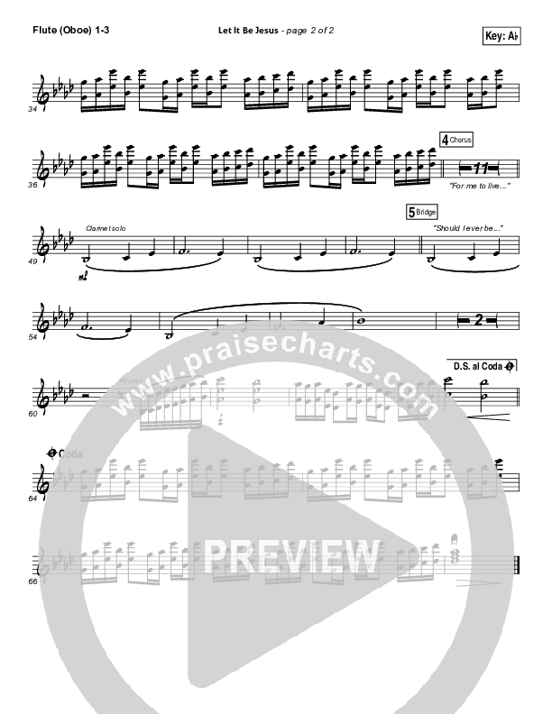 Let It Be Jesus Flute/Oboe 1/2/3 (Christy Nockels / Passion)