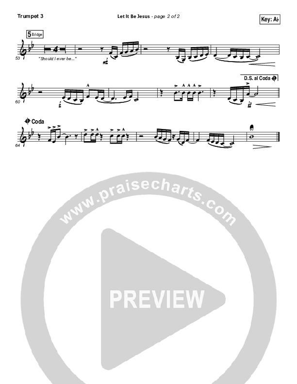 Let It Be Jesus Trumpet 3 (Christy Nockels / Passion)