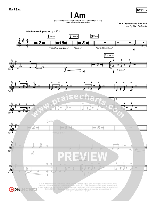 I Am Bari Sax (David Crowder / Passion)