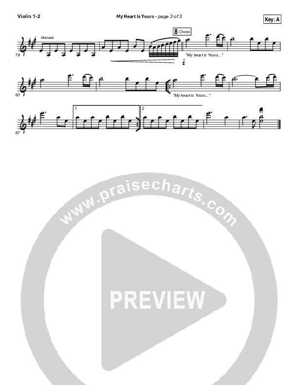 My Heart Is Yours Violin 1/2 (Kristian Stanfill / Passion)