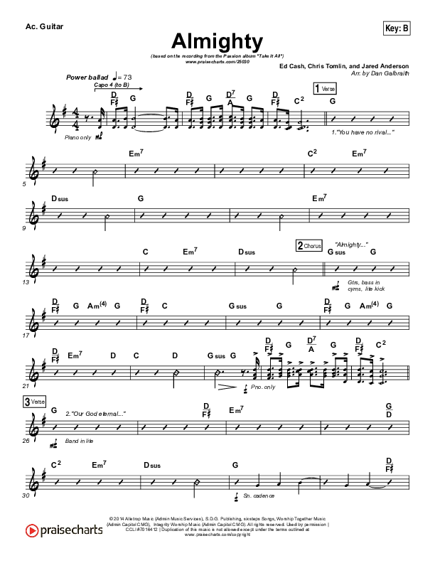 Almighty Acoustic Guitar (Chris Tomlin / Passion)