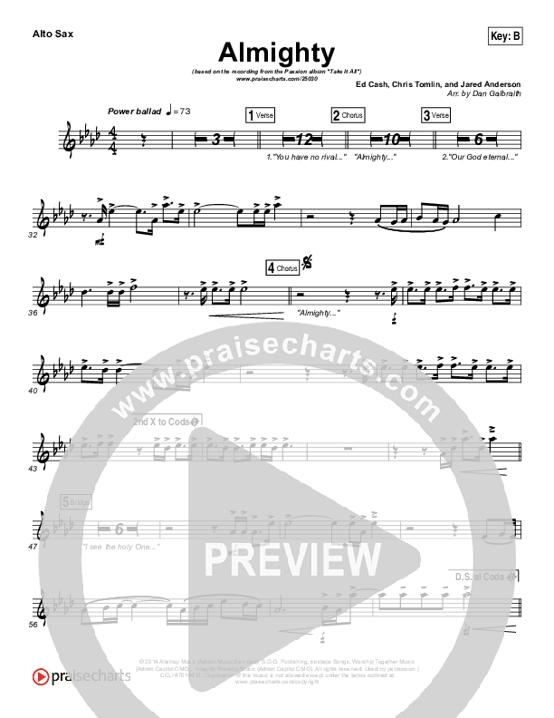 Almighty Alto Sax (Chris Tomlin / Passion)
