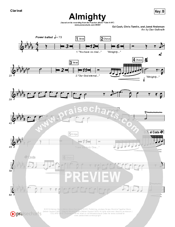 Almighty Clarinet (Chris Tomlin / Passion)