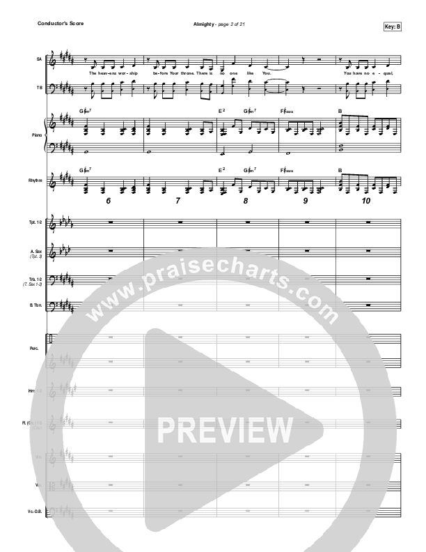 Almighty Conductor's Score (Chris Tomlin / Passion)