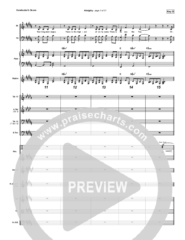 Almighty Conductor's Score (Chris Tomlin / Passion)
