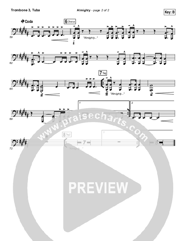 Almighty Trombone 3/Tuba (Chris Tomlin / Passion)