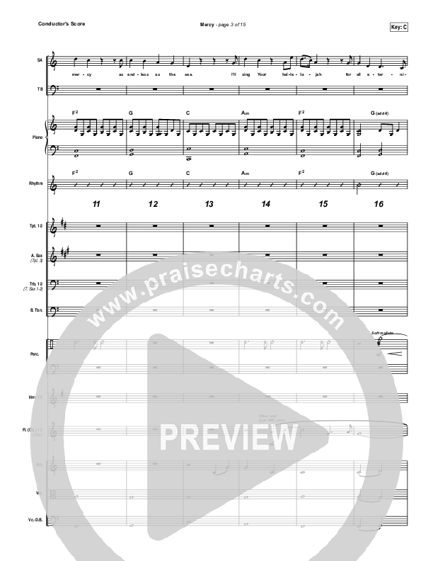 Mercy Conductor's Score (Matt Redman / Passion)