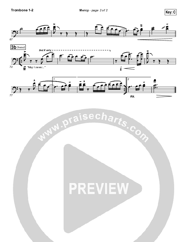 Mercy Trombone 1/2 (Matt Redman / Passion)