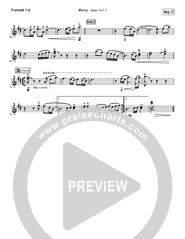 Mercy Trumpet 1,2 (Matt Redman / Passion)