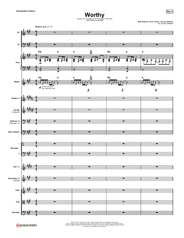 Worthy Conductor's Score (Matt Redman / Passion)