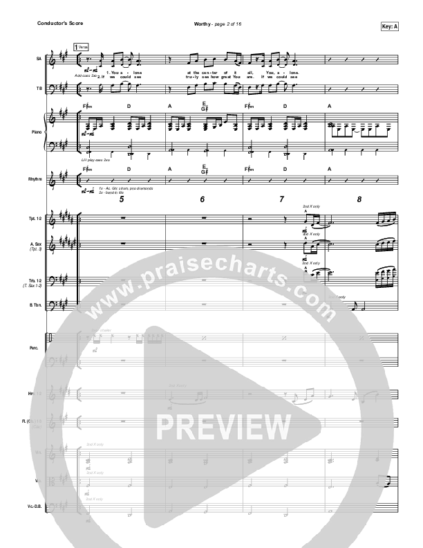Worthy Conductor's Score (Matt Redman / Passion)